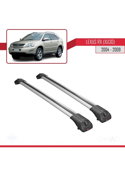 Lexus Rx (XU30) 2004-2009 Arası ile Uyumlu Ace-1 Ara Atkı Tavan Barı Gri