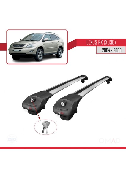 Lexus Rx (XU30) 2004-2009 Arası ile Uyumlu Ace-1 Ara Atkı Tavan Barı Gri