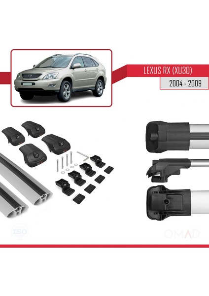 Lexus Rx (XU30) 2004-2009 Arası ile Uyumlu Ace-1 Ara Atkı Tavan Barı Gri