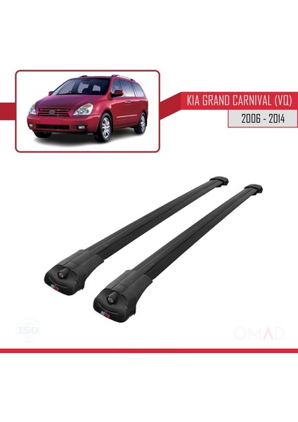 Kia Grand Carnival (Vq) 2006-2014 Arası ile Uyumlu Ace-1 Ara Atkı Tavan Barı Siyah
