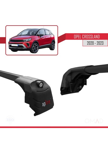 Opel Crossland 2020 ve Sonrası ile Uyumlu Ace-2 Ara Atkı Tavan Barı Siyah