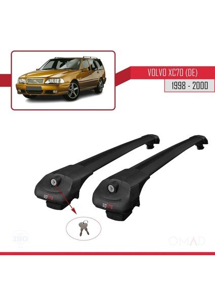 Volvo XC70 (De) 1998-2000 Arası ile Uyumlu Ace-1 Ara Atkı Tavan Barı Siyah fırsatları