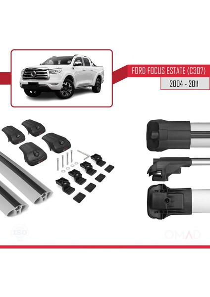 Great Wall Cannon 2019 ve Sonrası ile Uyumlu Ace-1 Ara Atkı Tavan Barı Gri