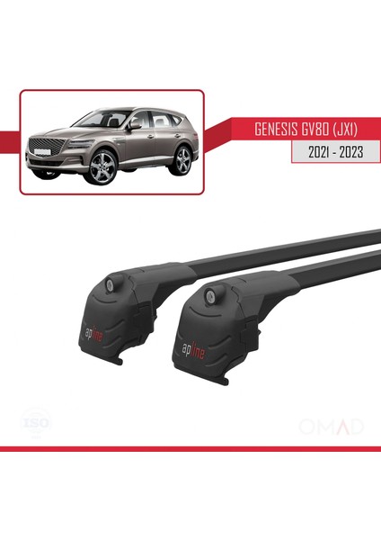 Genesis GV80 (Jx1) 2021 ve Sonrası ile Uyumlu Ace-2 Ara Atkı Tavan Barı Siyah