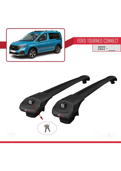 Ford Turneo Connect 2022 ve Sonrası ile Uyumlu Ace-1 Ara Atkı Tavan Barı Siyah fırsatları