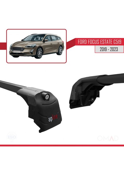 Ford Focus Estate (C519) 2019 ve Sonrası ile Uyumlu Ace-2 Ara Atkı Tavan Barı Siyah fırsatları