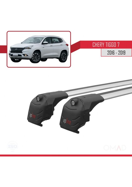Chery Tiggo 7 2016-2019 Arası ile Uyumlu Ace-2 Ara Atkı Tavan Barı Gri modelleri