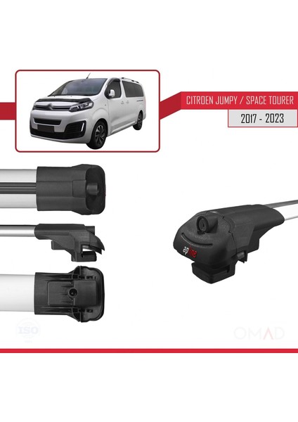 Citroen Jumpy - Space Tourer 2017 ve Sonrası ile Uyumlu Ace-1 Ara Atkı Tavan Barı Gri 4 Adet Bar fırsatları
