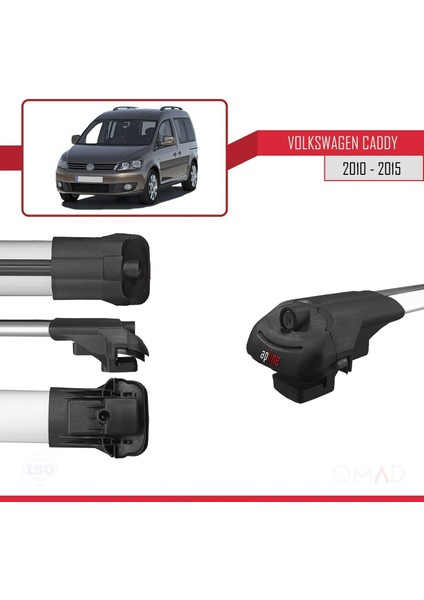 Volkswagen Caddy 2010-2015 Arası ile Uyumlu Ace-1 Ara Atkı Tavan Barı Gri 4 Adet Bar fırsatları