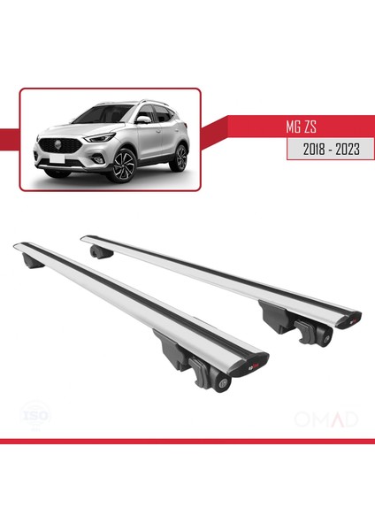 Mg Zs 2018 ve Sonrası ile Uyumlu Hook Model Anahtar Kilitli Ara Atkı Tavan Barı Gri