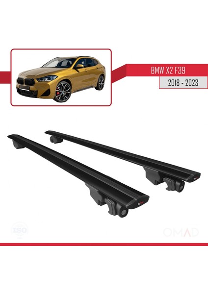 Bmw X2 (F39) 2018 ve Sonrası ile Uyumlu Hook Model Anahtar Kilitli Ara Atkı Tavan Barı Siyah fırsatları