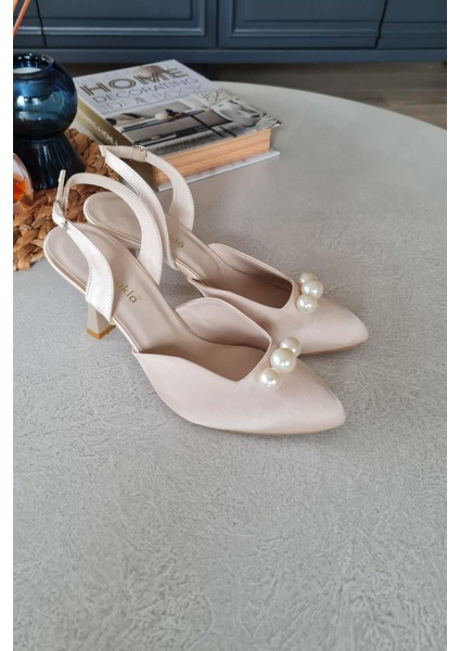 015 3 Top 11P Topukla Kadın Incili 8cm Topuklu Abiye Gelin Ayakkabısı fırsatları