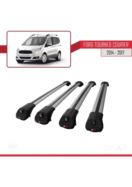 Ford Tourneo Courier 2014-2017 Arası ile Uyumlu Ace-1 Ara Atkı Tavan Barı Gri 4 Adet Bar modelleri