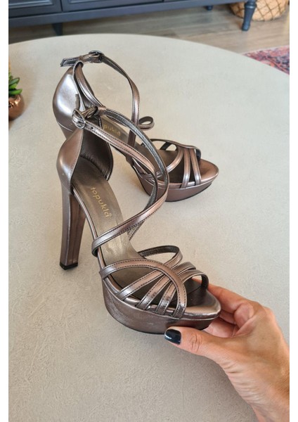 015 5009 15 P Topukla Kadın Abiye Ayakkabı Yüksek Topuklu modelleri