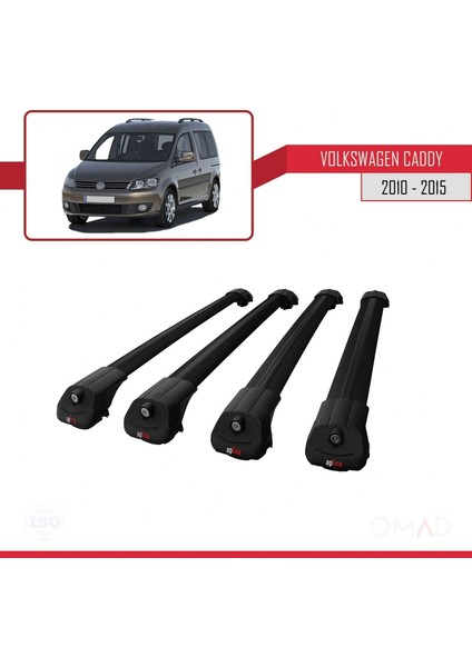 Volkswagen Caddy 2010-2015 Arası ile Uyumlu Ace-1 Ara Atkı Tavan Barı Siyah 4 Adet Bar modelleri