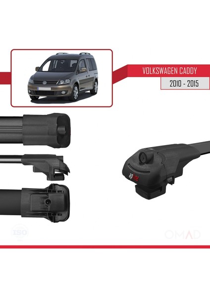 Volkswagen Caddy 2010-2015 Arası ile Uyumlu Ace-1 Ara Atkı Tavan Barı Siyah 4 Adet Bar fırsatları