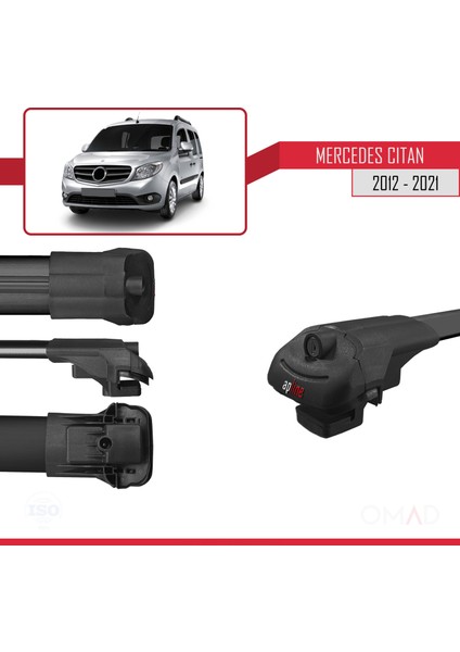 Mercedes Citan 2012-2021 Arası ile Uyumlu Ace-1 Ara Atkı Tavan Barı Siyah 4 Adet Bar indirimleri