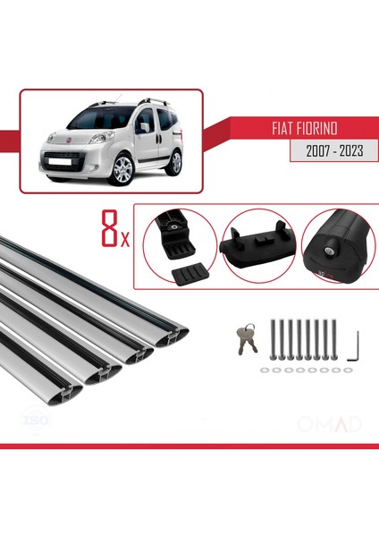 Fiat Fiorino 2007 ve Sonrası ile Uyumlu Ace-1 Ara Atkı Tavan Barı Gri 4 Adet Bar indirimleri