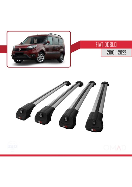 Fiat Doblo 2010-2022 Arası ile Uyumlu Ace-1 Ara Atkı Tavan Barı Gri 4 Adet Bar modelleri