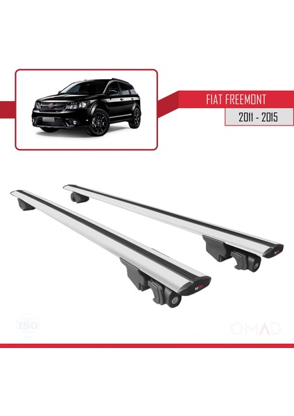 Fiat Freemont 2011 ve Sonrası ile Uyumlu Hook Model Anahtar Kilitli Ara Atkı Tavan Barı Gri fırsatları