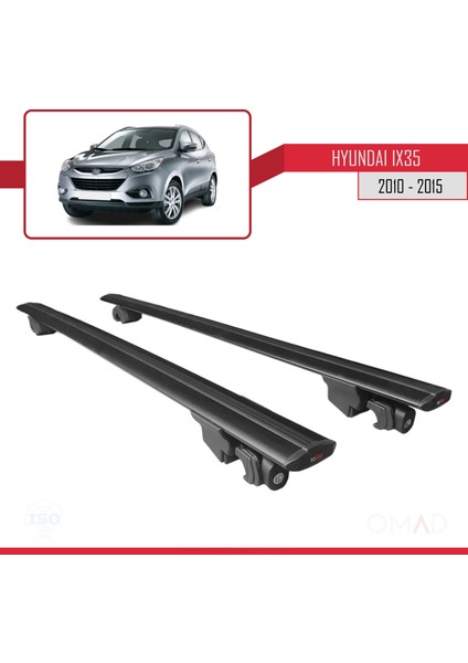 Hyundai IX35 2010-2015 Arası ile Uyumlu Hook Model Anahtar Kilitli Ara Atkı Tavan Barı Siyah fırsatları