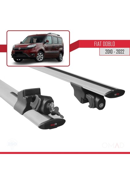 Fiat Doblo 2010-2022 Arası ile Uyumlu Hook Model Anahtar Kilitli Ara Atkı Tavan Barı Gri indirimleri