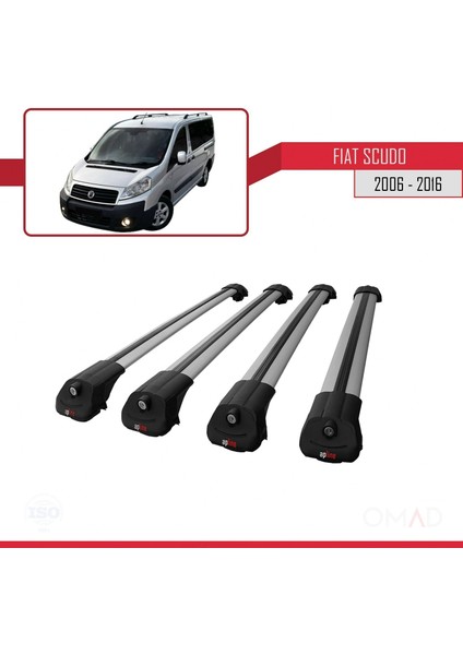 Fiat Scudo 2006-2016 Arası ile Uyumlu Ace-1 Ara Atkı Tavan Barı Gri 4 Adet Bar modelleri