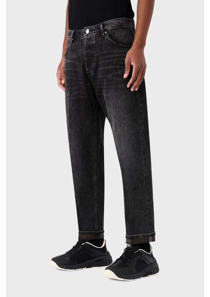 J69 Streç Pamuklu Düşük Bel Loose Fit Boru Paça Jeans Erkek Kot Pantolon 6R1J69 1dqvz 0006