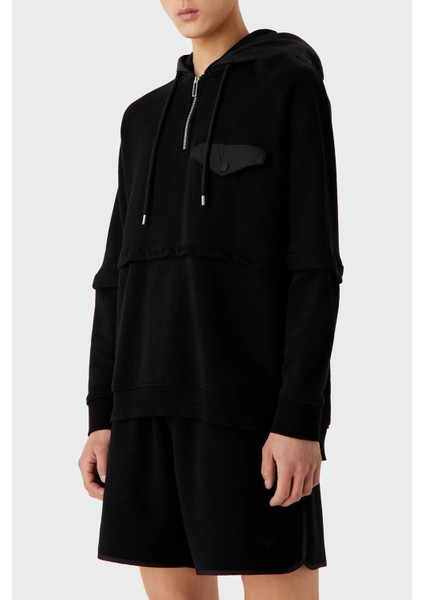 Pamuklu Relaxed Fit Çıkarılabilir Kollu Kapüşonlu Sweat Erkek Sweat 6R1MBV 1jwpz 0999