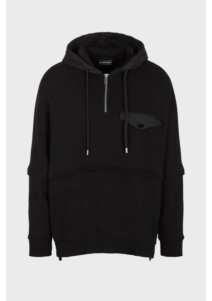 Pamuklu Relaxed Fit Çıkarılabilir Kollu Kapüşonlu Sweat Erkek Sweat 6R1MBV 1jwpz 0999 indirimleri
