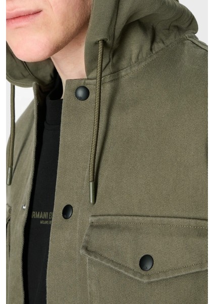 Pamuklu Relaxed Fit Çift Cepli Kapüşonlu Erkek Gömlek 6rzcl1 Z196Z 1784