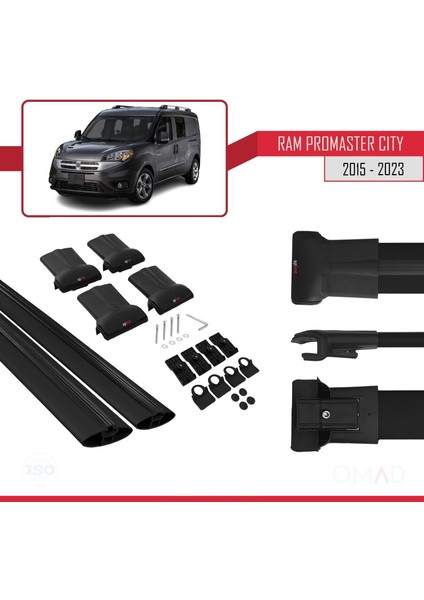 Ram Promaster City 2015 ve Sonrası ile Uyumlu Fly Model Ara Atkı Tavan Barı Siyah indirimleri