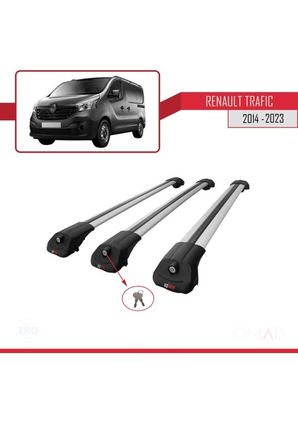 Renault Trafic 2014 ve Sonrası ile Uyumlu Ace-1 Ara Atkı Tavan Barı Gri 3 Adet Bar fırsatları