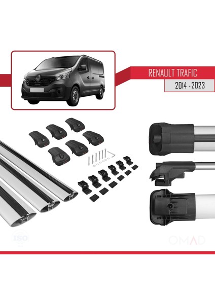 Renault Trafic 2014 ve Sonrası ile Uyumlu Ace-1 Ara Atkı Tavan Barı Gri 3 Adet Bar indirimleri