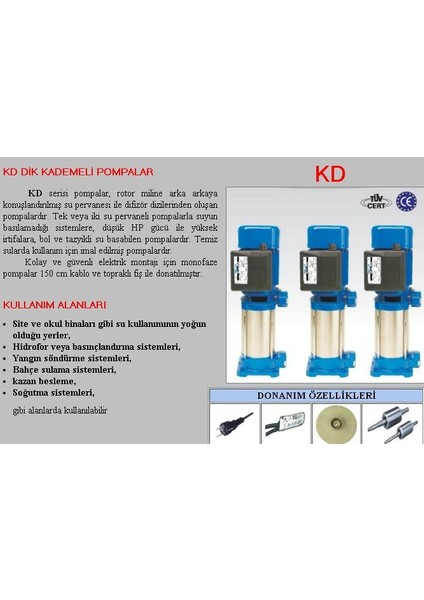 Bestpump 3.5 HP-380V- 9 Kademeli Dikey Milli Su Pompası-Panolu Hidrofor Paket Pompa