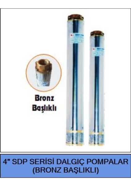 Best Sdp 4" Derinkuyu Motorsuz Dalgıç Pompa-22 Kademe