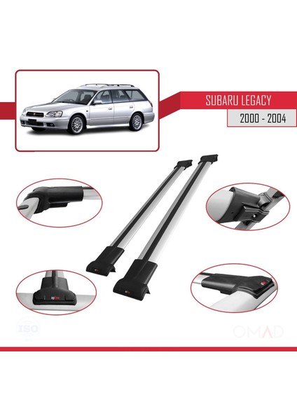 Subaru Legacy 2000-2004 Arası ile Uyumlu Fly Model Ara Atkı Tavan Barı Gri