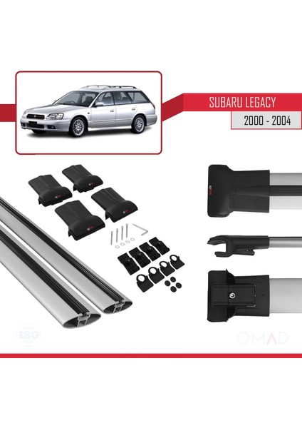 Subaru Legacy 2000-2004 Arası ile Uyumlu Fly Model Ara Atkı Tavan Barı Gri