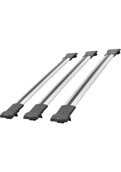 Citroen C-Crosser 2006-2013 Arası ile Uyumlu Fly Model Ara Atkı Tavan Barı Gri 3 Adet Bar