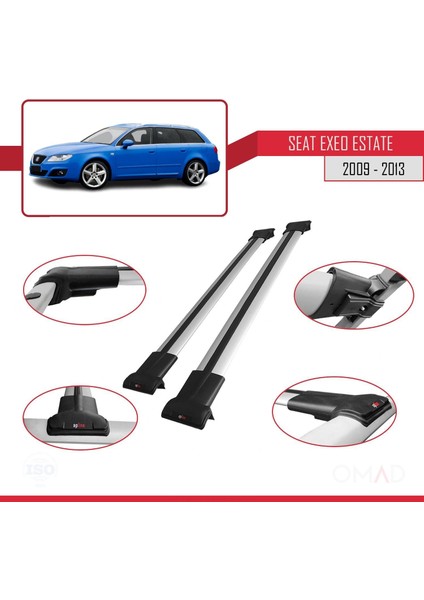 Seat Exeo 3r9 2009-2013 Arası ile Uyumlu Fly Model Ara Atkı Tavan Barı Gri fırsatları
