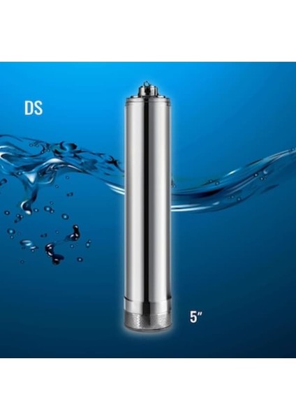 Dayuan 2 HP-220V-Motorlu Kademeli 5" Keson ve Derinkuyu Dalgıç Pompa+20 Mt. Kablo+Pano