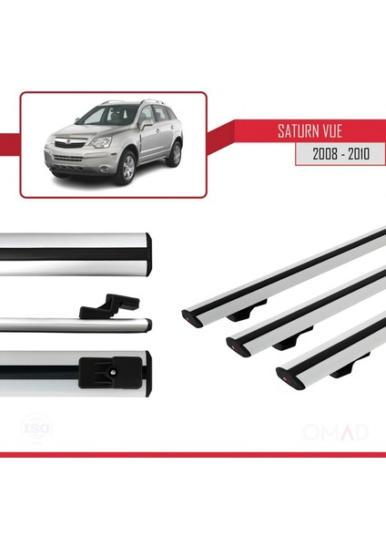 Saturn Vue Opel Antara 2008-2010 Arası ile Uyumlu Basıc Model Ara Atkı Tavan Barı Gri 3 Adet
