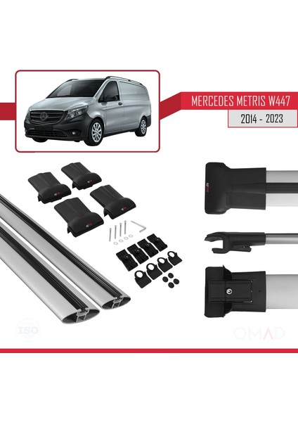 Mercedes Metris (W447) 2014 ve Sonrası ile Uyumlu Fly Model Ara Atkı Tavan Barı Gri indirimleri