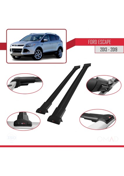 Ford Escape 2013-2019 Arası ile Uyumlu Fly Model Ara Atkı Tavan Barı Siyah fırsatları