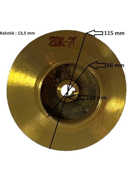 Santrifüj 2 Hp Salyangoz Pompa Bronz Su Fanı-Su Pervanesi- Çap 115 mm