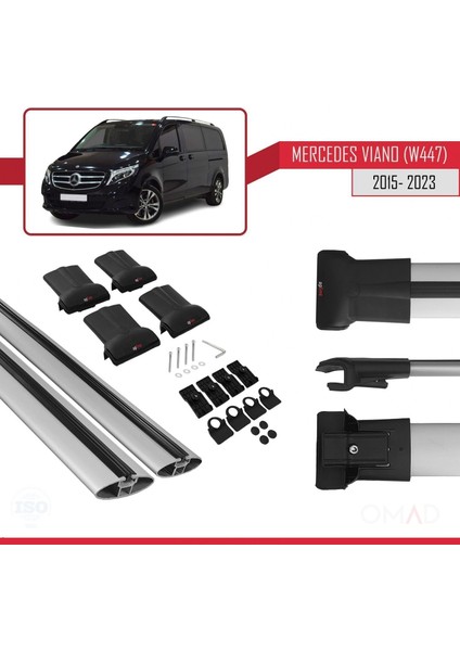 Mercedes Viano (W447) 2015 ve Sonrası ile Uyumlu Fly Model Ara Atkı Tavan Barı Gri indirimleri
