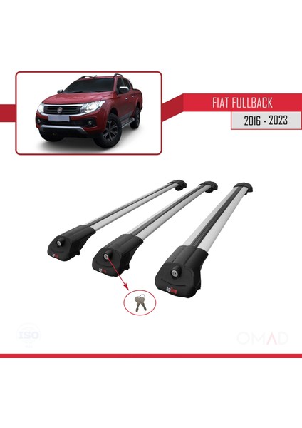 Fiat Fullback 2016 ve Sonrası ile Uyumlu Ace-1 Ara Atkı Tavan Barı Gri 3 Adet Bar fırsatları