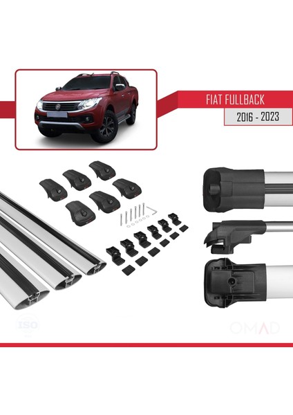 Fiat Fullback 2016 ve Sonrası ile Uyumlu Ace-1 Ara Atkı Tavan Barı Gri 3 Adet Bar indirimleri