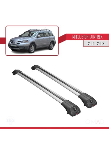 Mitsubishi Airtrek 2001-2008 Arası ile Uyumlu Ace-1 Ara Atkı Tavan Barı Gri