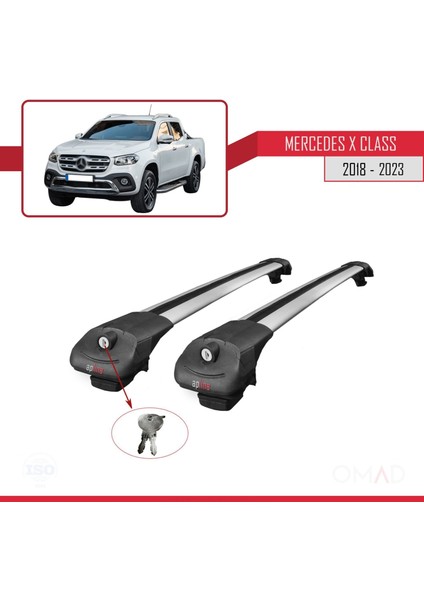 Mercedes x Class 2018 ve Sonrası ile Uyumlu Ace-1 Ara Atkı Tavan Barı Gri fırsatları